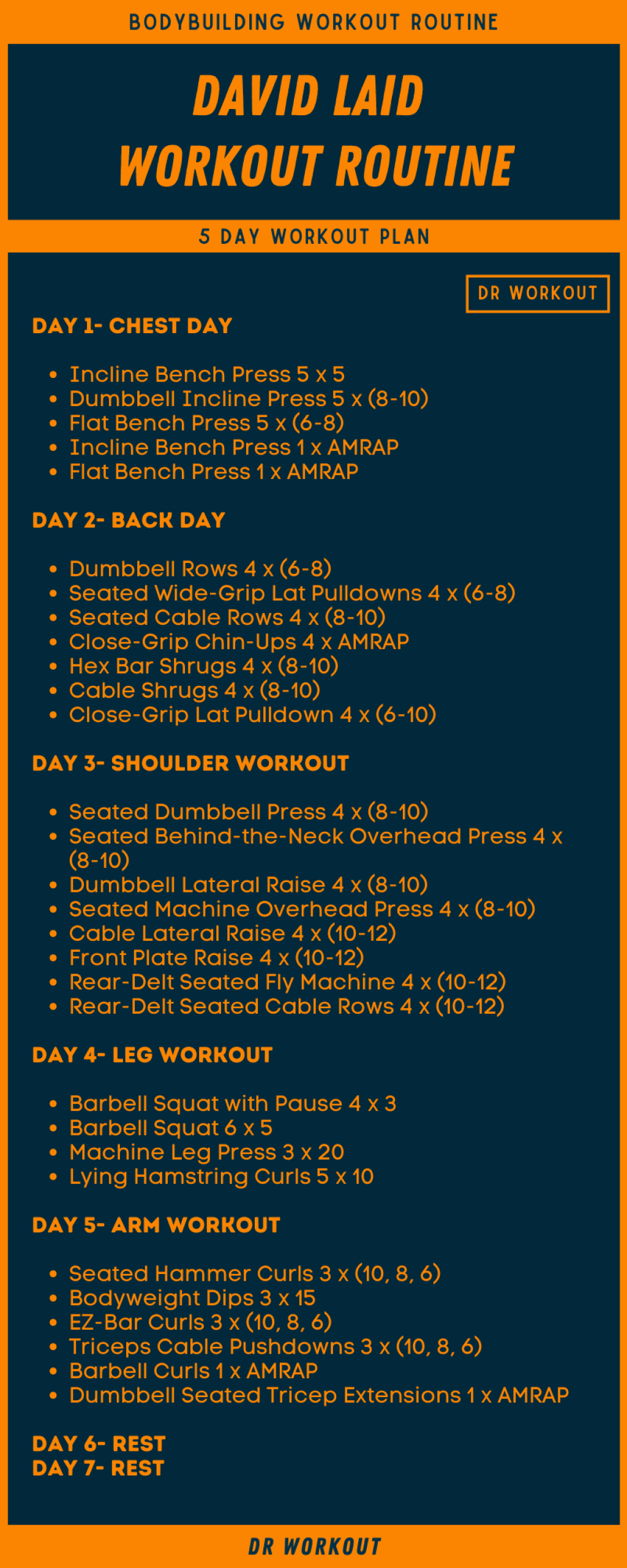 Picture of: David Laid’s Workout Routine  Dr Workout
