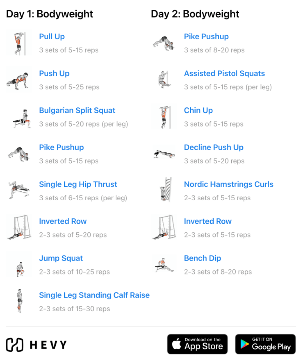 Picture of: Day Split Workout – The Complete Guide (03) – Hevy
